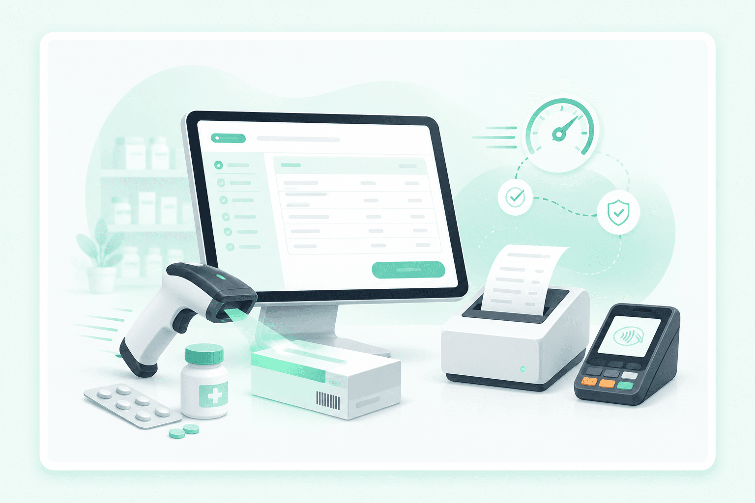 Pharmacy POS billing screen