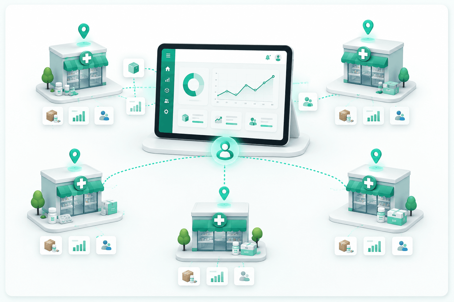 Multi-outlet pharmacy management